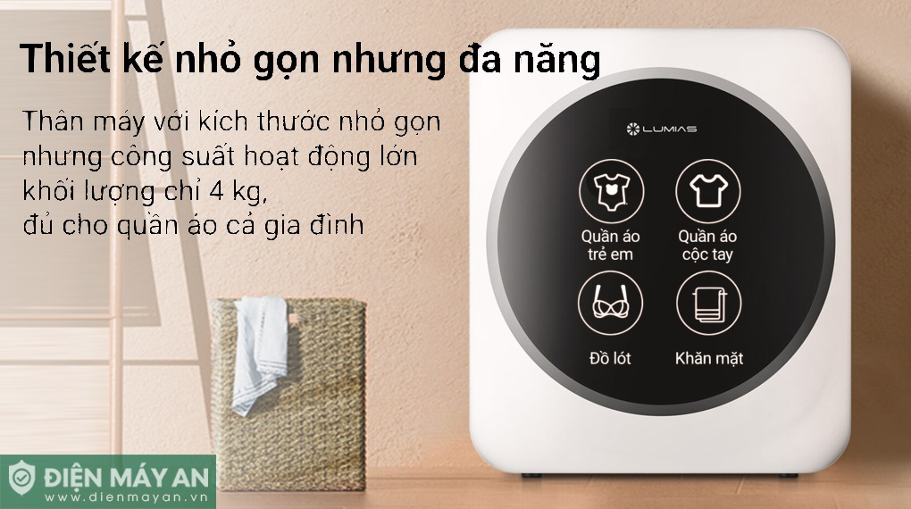 Máy sấy thông hơi LUMIAS 4kg WCD-268W